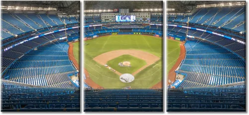 Vista 37 de TUMOVO American Major Baseball - Lienzo decorativo para pared, diseño de estadio de los Bravos, 3 piezas, arte de pared de Filadelfia, cuadros