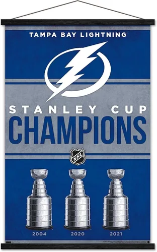 Vista 7 de Trends International NHL Tampa Bay Lightning - Póster de pared con marco magnético