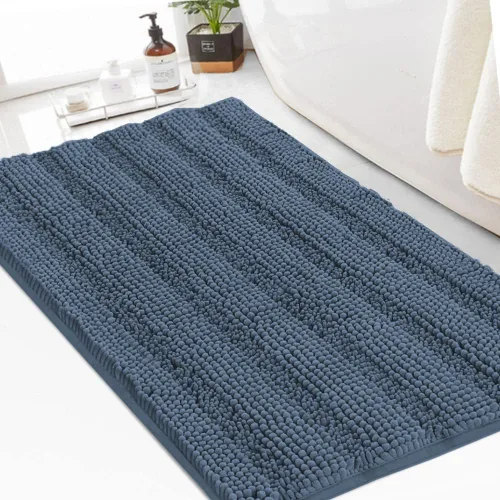 Vista 28 de Turquoize Alfombra de baño de chenilla de lujo para baño, extra absorbente, alfombra de ducha de microfibra antideslizante para baño, alfombra Aqua