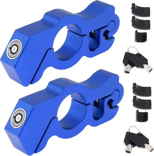 Vista 13 de Windance Paquete de 2 cerraduras de seguridad antirrobo para manillar antirrobo para motocicleta con bloqueo de palanca de freno delantero para Negro