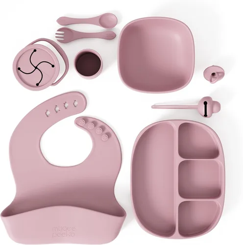 Vista 14 de Set de alimentación para bebés en color albaricoque completo BLW Supply Essentials (juego de 7 piezas)
