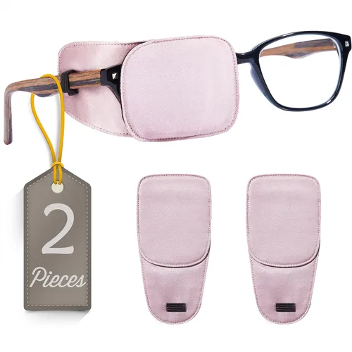 Vista 17 de Parche de ojo de seda Astropic para gafas de adultos y niños para cubrir cualquier ojo (Mediano, Violeta)
