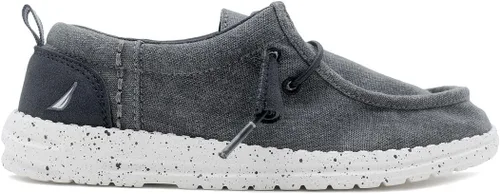 Vista 2 de Nautica Mocasines cómodos para niños y jóvenes, zapatos náuticos con cordones, ligeros, casuales, elásticos, para niños pequeños y grandes, Rushford
