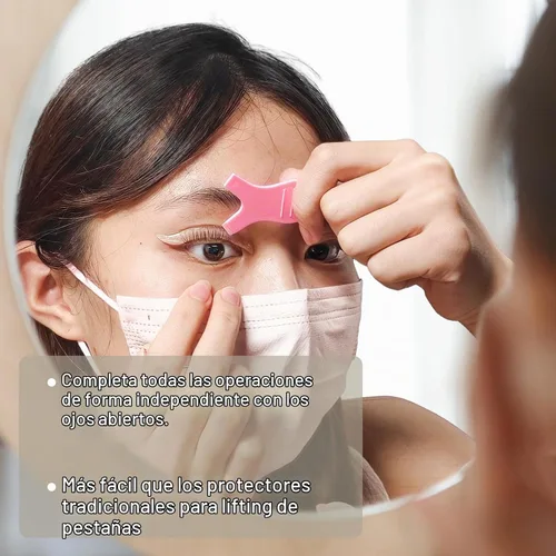 Vista 3 de Libeauty - Barras de elevación de pestañas coreanas sin pegamento para ojos abiertos, 5 tamaños transparentes