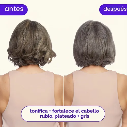 Vista 9 de amika bust your brass cool blonde strength repair shampoo