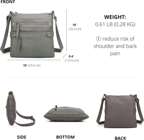 Vista 3 de Scarleton Crossbody Bags for Women Travel Bag Purses and Handbags Multi Pocket Shoulder Bag Ultra Soft Faux Leather, H1693