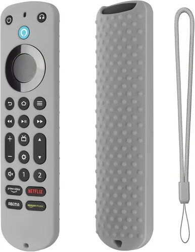 Vista 8 de Funda de silicona para Voice Remote Pro 2022, funda de silicona para control remoto por voz Pro 2022 con cordón (negro)