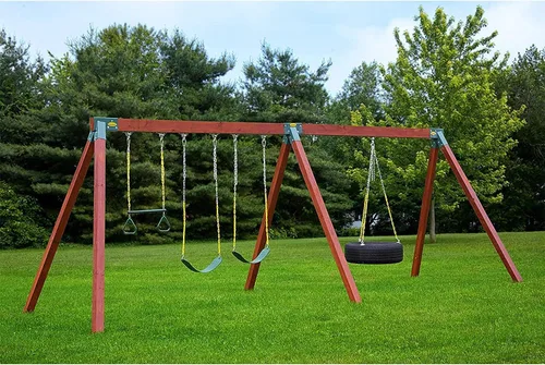 Vista 5 de Eastern Jungle Gym Easy 1-2-3 90° A-Frame - Soporte para columpio, color Heavy Duty DIY Swing Set Hardware para la construcción de marcos de juego