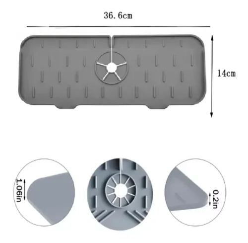 Vista 3 de Alfombrilla Silicona Grifo AntiSalpicaduras