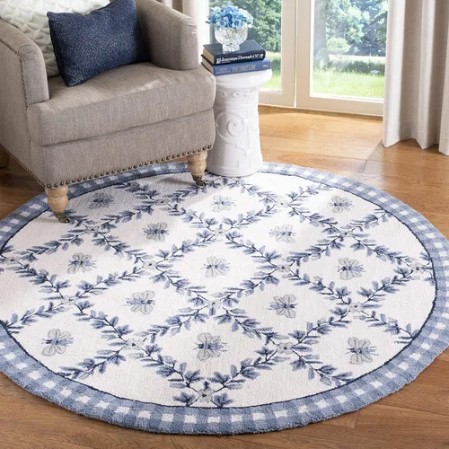 Vista 21 de SAFAVIEH Chelsea Collection - Alfombra decorativa de 1 pies 8 pulgadas x 2 pies 6 pulgadas, color negro, lana de campo francesa enganchada a mano