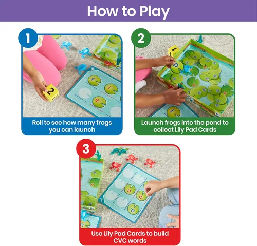 Vista 3 de hand2mind Lily Pad Letter Hop Word-Building Juego