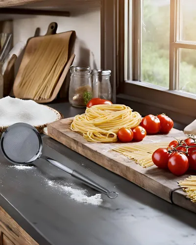 Vista 2 de Colador de malla Wok de acero inoxidable, cuchara espumadera de malla para cocinar, diámetro de 4.75 pulgadas