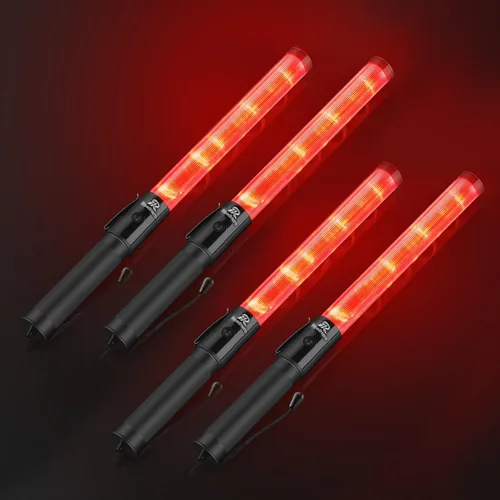 Vista 12 de RoadHero Varita de tráfico de 16 pulgadas, paquete de 2 luces de control de tráfico aéreo con 3 modos intermitentes, varitas de señal de seguridad