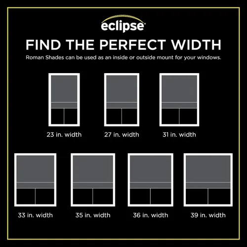 Vista 6 de Eclipse Evangeline - Persiana romana botánica para ventanas, sin cordón, 100 % opaca, 23 pulgadas de ancho x 64 pulgadas de largo, reducción