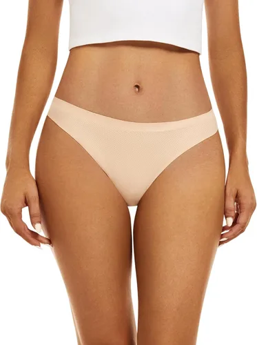Vista 3 de TERMEZY Ropa interior sin costuras para mujer, tangas invisibles para mujer, paquete de 5