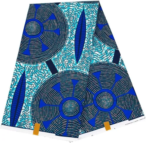 Vista 18 de BintaRealWax Tela Africana Ankara de Poliéster con Impresiones de Cera 6 Yardas de Tela Africana Tradicional para Vestido de Fiesta PL536