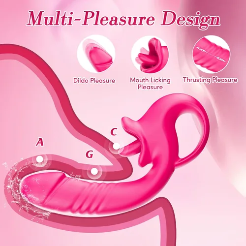Vista 3 de Vibrador Consolador de Empuje Juguetes Sexuales para Mujeres, Consoladores Juguetes para Adultos Vibrador de Punto G y Estimulación Clitoral con 10