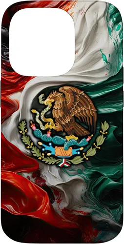 Vista 17 de Funda para iPhone 17 con diseño de bandera mexicana ahumada del orgullo de México del Cinco de Mayo