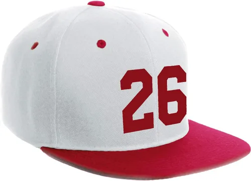 Vista 181 de Número de equipo modificado para requisitos particulares del jugador del color del sombrero del Snapback de la visera plana clásica de la visera
