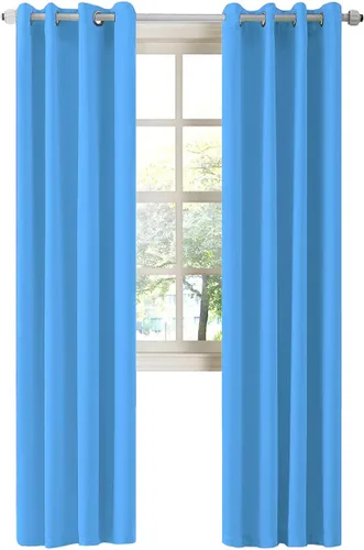 Vista 81 de LA PALMA Cortinas opacas con aislamiento térmico y ojales, para sala de estar, dormitorio, paquete de 2 paneles