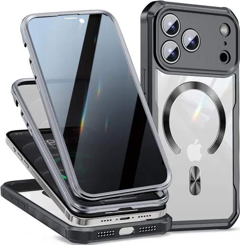 Vista 28 de Funda magnética para iPhone 11 con [CD Loop + Protector de pantalla de privacidad], [Protección contra caídas de grado militar] Protector de Negro
