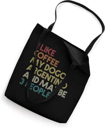 Vista 2 de Dogo Argentino - Bolsa de mano para regalo de perro con cita de café retro