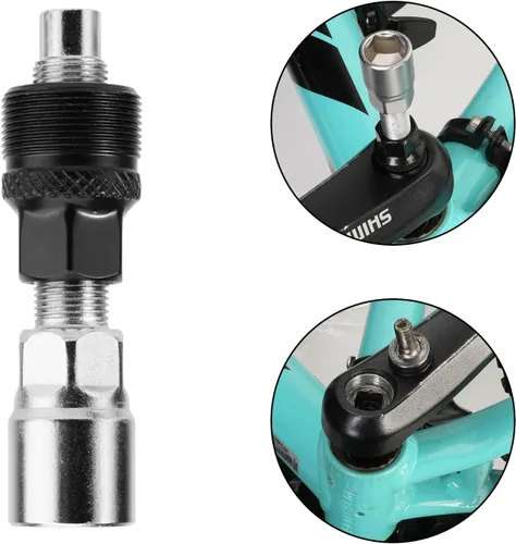 Vista 6 de Oumers Extractor de manivela de bicicleta/removedor de brazo y removedor de soporte inferior con llave inglesa/llave de 0.630 in. Kit