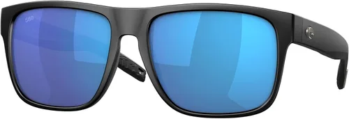 Vista 8 de Costa Man - Gafas de sol con montura negra mate, lentes de espejo verde, 2.323 in