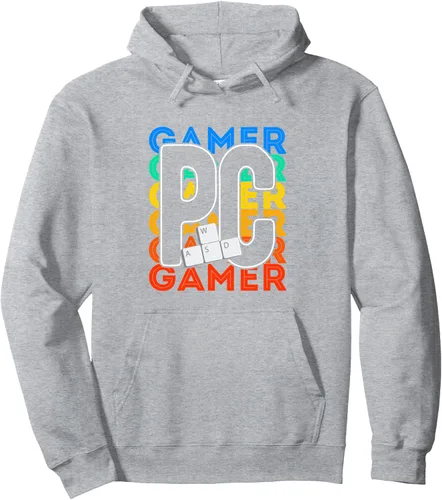 Vista 3 de Sudadera con capucha para juegos de PC Gamer con ratón y PC