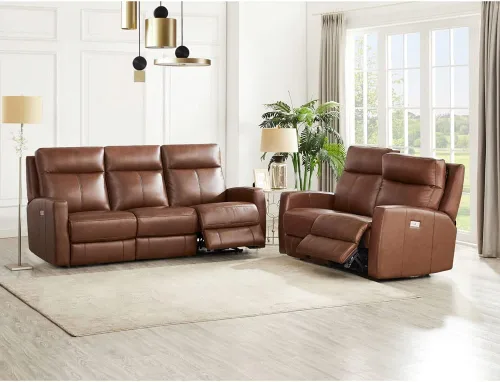 Vista 11 de Hydeline Vienna Zero Gravity Power reclinable y reposacabezas 100% cuero de grano superior, nuez, espuma viscoelástica, bobinas de bolsillo y panel