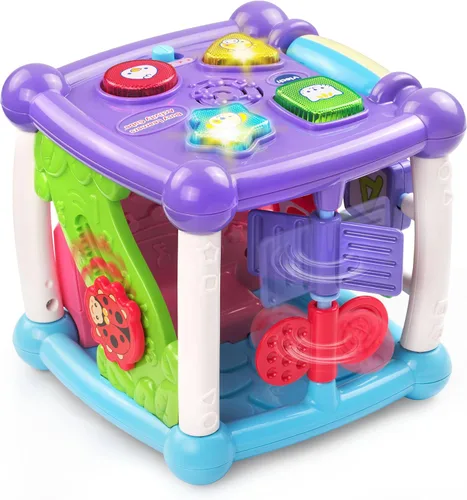 Vista 2 de Cubo de actividades VTech Busy Learners, morado, exclusivo en línea