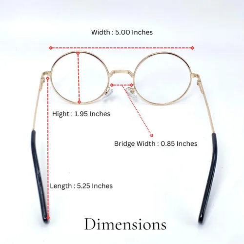 Vista 7 de Coffee Cake Eyewear Lente clara del marco metálico redondo pequeño retro para los hombres y las mujeres sin receta