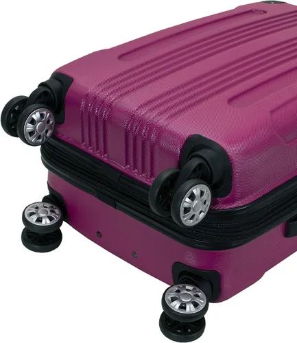 Vista 7 de Rockland London Equipaje con carcasa rígida con ruedas, Magenta), F190-MAGENTA
