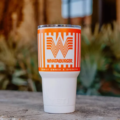 Vista 2 de Whataburger Vaso YETI Rambler® personalizado *ENVÍO DIRECTO DESDE