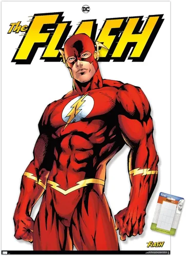 Vista 12 de Trends International DC Comics - Póster de pared The Flash Feature Series, 14.72 x 22.37 pulgadas, versión enmarcada de madera de granero