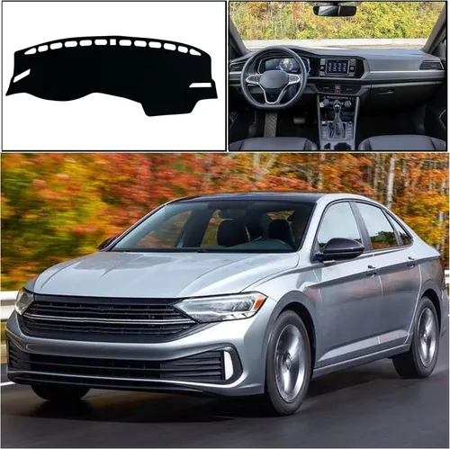 Vista 6 de Alfombrilla para salpicadero Cubierta interior Protección del tablero Compatible con Volkswagen Jetta Sedán S SE R-Line SEL SEL Premium 2019 2020