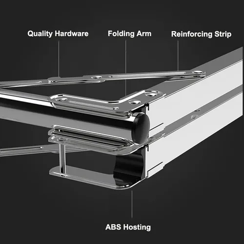 Vista 5 de Estante de secado de ropa de acero inoxidable plegable, estante de secado de ropa para lavandería resistente, ahorro de espacio para secar, estante
