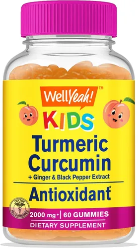 Vista 2 de WellYeah Curcumina de cúrcuma para niños + vitamina B12 para niños, paquete de gomitas – Gran sabor, suplemento vitamínico, sin gluten, sin OMG