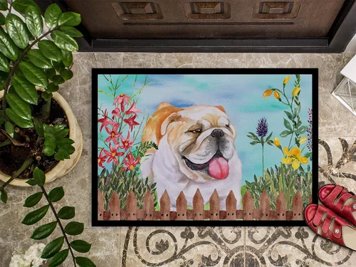 Vista 3 de Caroline's Treasures CK1201MAT - Felpudo con resorte de bulldog inglés, 18 x 27 pulgadas, para interiores y exteriores, para entrada