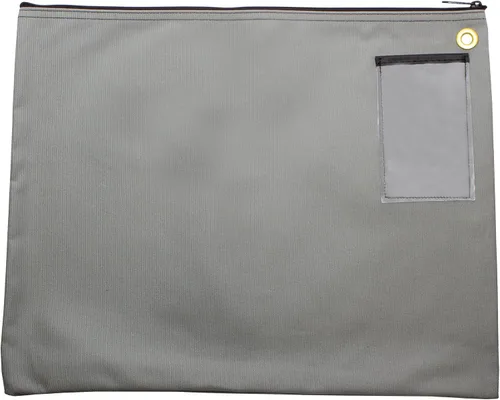 Vista 8 de Bolsa de lona Interoffice, color negro, 18 x 14 pulgadas Sobre de tránsito, bolsa de correo, para documentos, fabricado en EE. UU