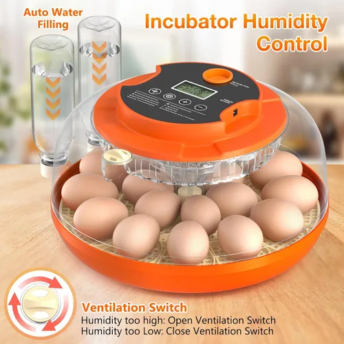 Vista 4 de Egg Incubators for Hatching Eggs, 18 Egg Incubator with Automatic Egg Turning and Humidity Control Incubator for Chicken Duck Quail Home Lab