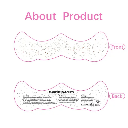 Vista 3 de Tatuaje facial de pecas con purpurina, 12 hojas de pecas impermeables con purpurina facial marrón, parches de maquillaje, tatuajes faciales