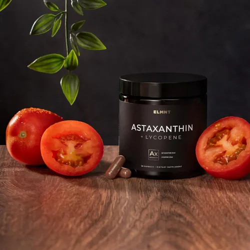 Vista 5 de Astaxantina 24 mg + licopeno 50 mg de fuerza clínica Carotenoides Suplemento para la piel w. 100% natural de microalgas - Los mejores suplementos