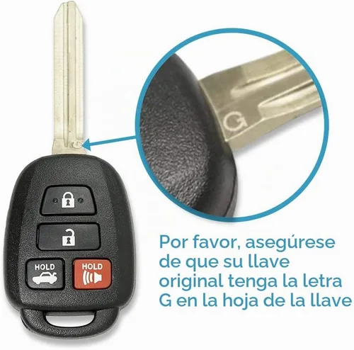 Vista 4 de Keyless2Go llave para auto a control remoto para vehículos que utilizan número de parte HYQ12BDM con chip G (2 unidades)
