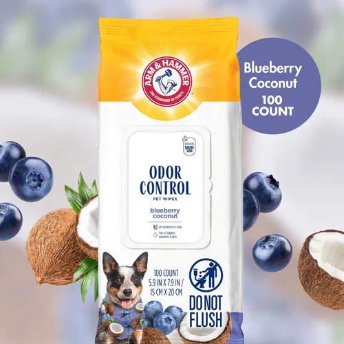 Vista 6 de Arm & Hammer Toallitas para perros con control de olores, arándano y coco
