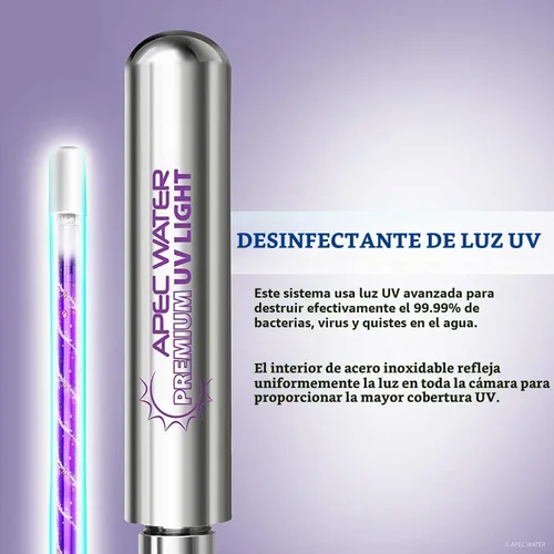 Vista 2 de APEC Water UG-UVSET-1-4-SS Esterilizador UV Kit de filtración de agua