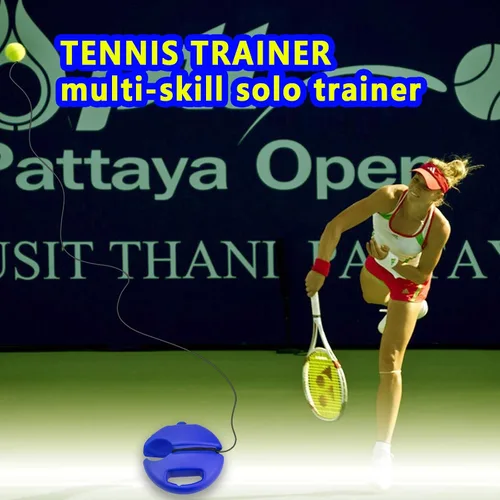 Vista 7 de Kit de pelota de rebote de tenis y entrenamiento con 4 pelotas y 4 cuerdas elásticas para principiantes, niños y adultos