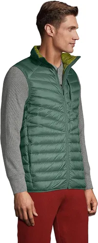 Vista 3 de Lands' End Chaleco de plumón ultraligero y plegable para hombre