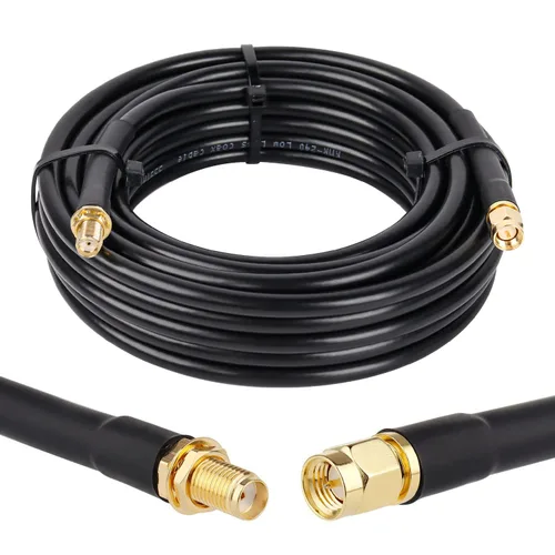 Vista 17 de XRDS -RF Cable SMA de 1 pie, cable de extensión SMA con conector SMA macho a SMA hembra de 50 ohmios KMR240 cable coaxial SMA de baja pérdida