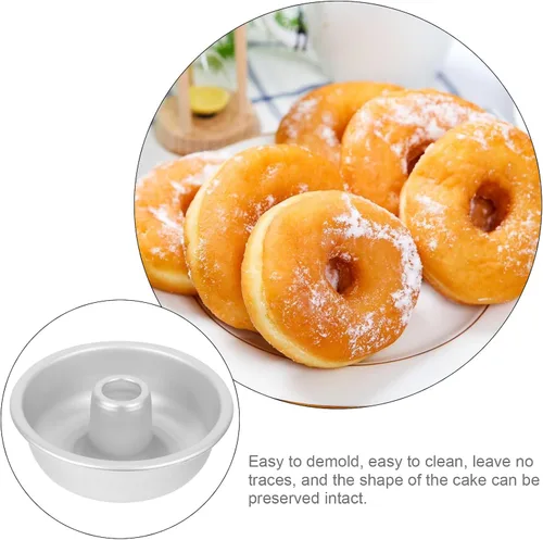 Vista 7 de Abaodam molde de donas fabricante de postres ángel comida pastel lata ángel pastel molde molde mini s círculo bandeja hornear hacer hornear